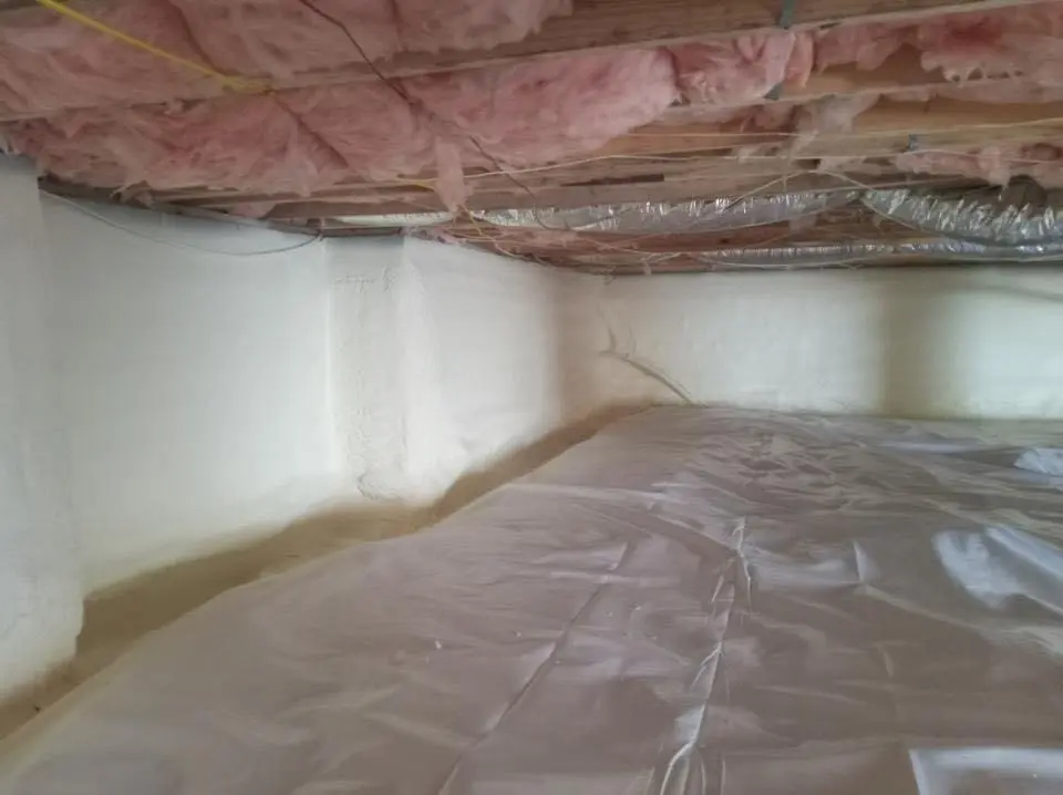 Crawl space encapsulation with closed-cell spray foam for Attic Insulation in Triangle
