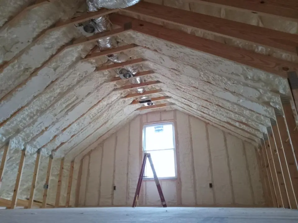 Spray foam roofing application for Crawl Space Insulation project in Triangle